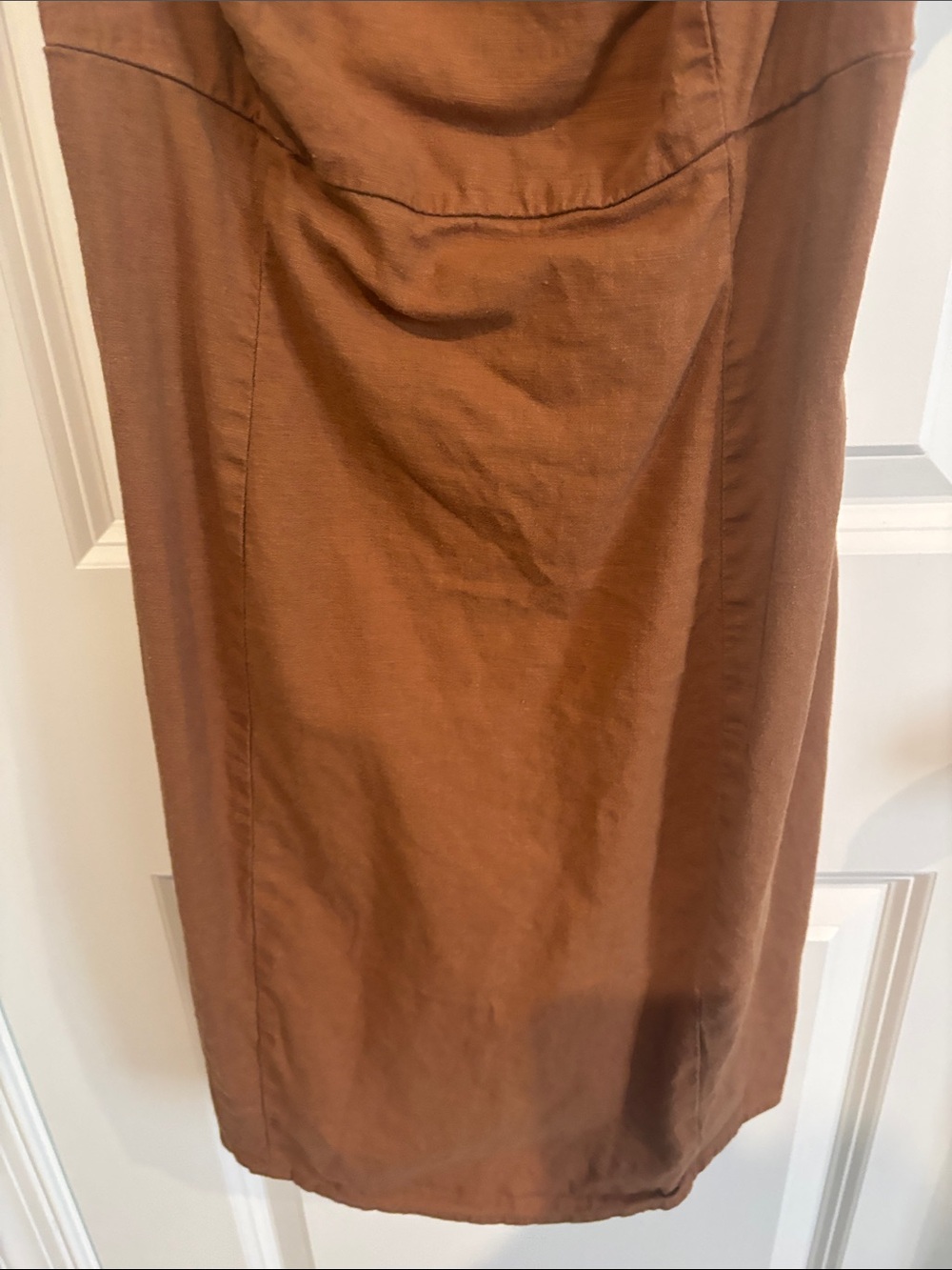 Urban Outfitters Rust-Brown Square Neck Mini Dress - Picture 4 of 10